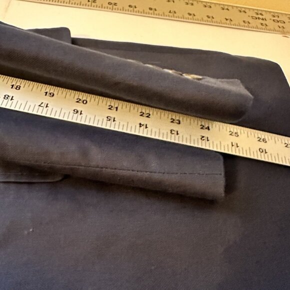 Stafford Signature Classic Fit Cotton Sport Coat Blazer Mens 40R Navy Blue Prep - Picture 11 of 11